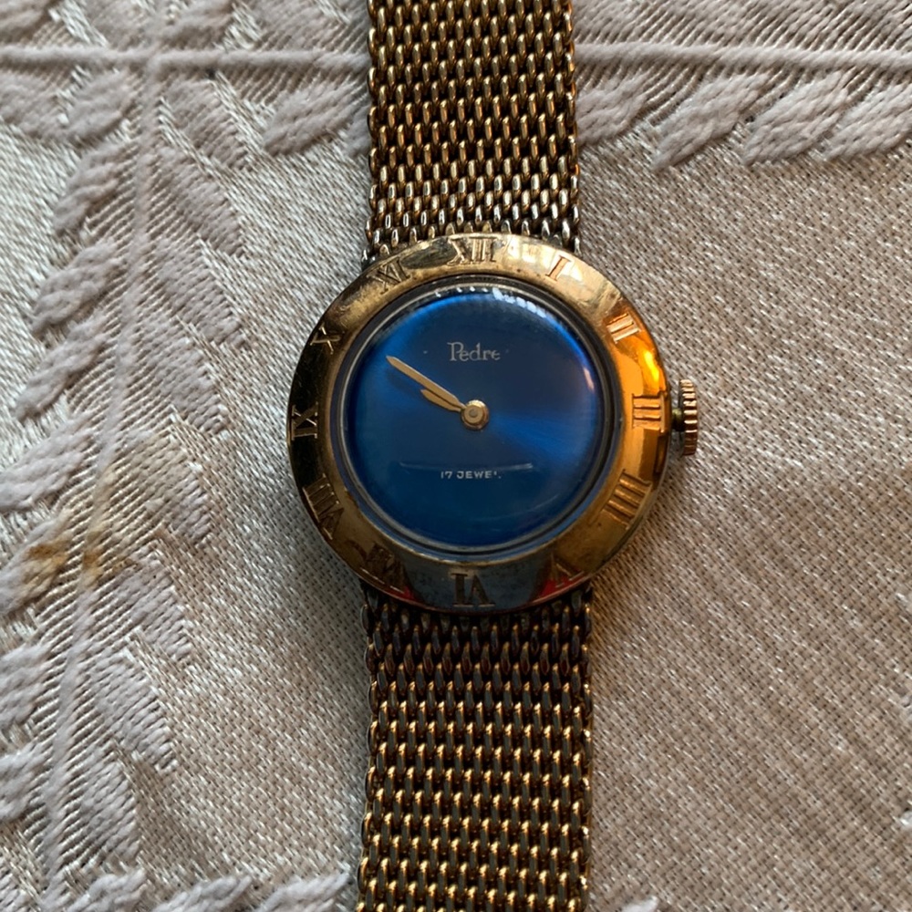 Pedro ladies watch vintage blue face